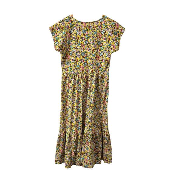 Boden Voop Cotton Tiered Dress Floral Yellow Women's Size UK 8R US 4R - Picture 8 of 12